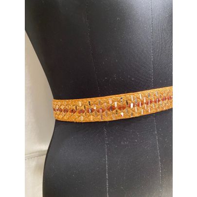 Tan Silk Belt