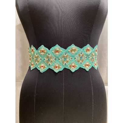 Sea Green Silk Belt