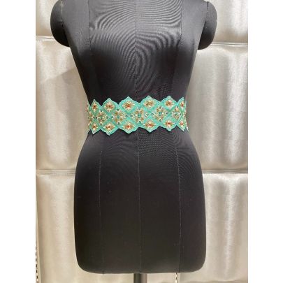 Sea Green Silk Belt
