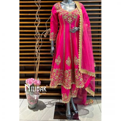 Rani Pink Anarkali Suit