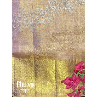 Light Onion Pink Silk Kanjeevaram Saree