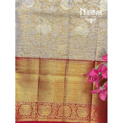 Gold & Red Silk Kanjeevaram Sari