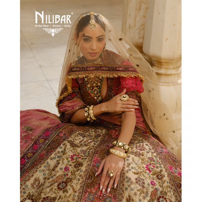 Mehroon Silk Bridal Lehenga