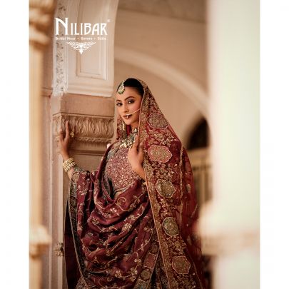 Onion Pink Silk Bridal Lehenga
