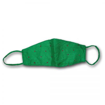 Beautiful Green Silk Mask