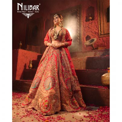 Red Silk Bridal Lehenga