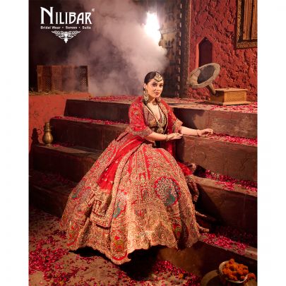 Red Silk Bridal Lehenga