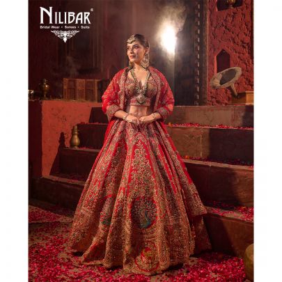 Red Silk Bridal Lehenga