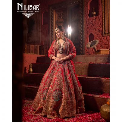 Red Silk Bridal Lehenga