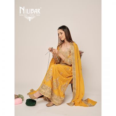 Yellow Silk Anarkali Suit