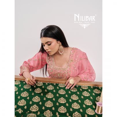 Powder Pink Sequins Embellished Short Shirt & Sharara Suit