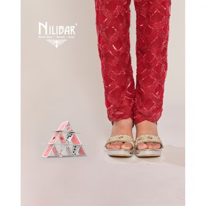 Turkey Red Net Indo Western Co-ord Set