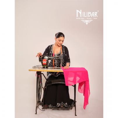Black Georgette Embroidered Suit