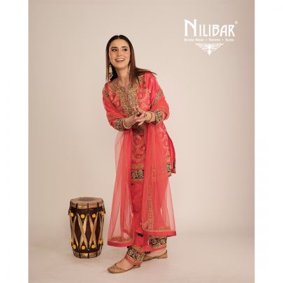 Carrot Silk Salwar Suit