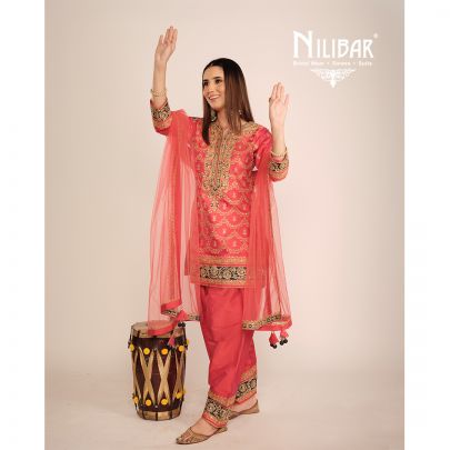 Carrot Silk Salwar Suit