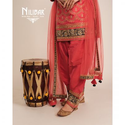 Carrot Silk Salwar Suit