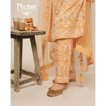 Light Orange Georgette Pant Suit