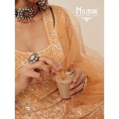 Light Orange Georgette Pant Suit