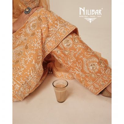 Light Orange Georgette Pant Suit