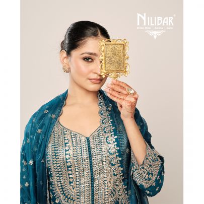 Peacock Blue Georgette Garara Suit