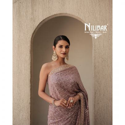 Faded Purple Georgette Saree