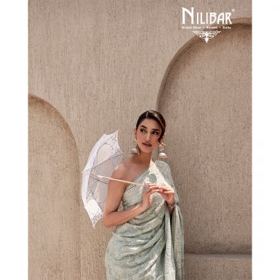Baby Blue Georgette Saree