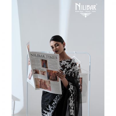 Black Organza Saree