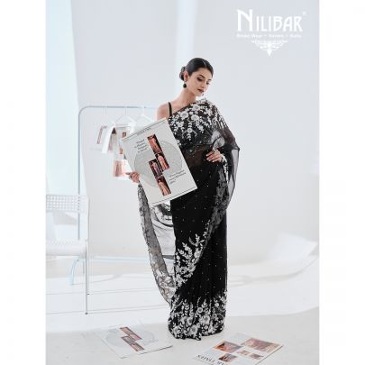Black Organza Saree