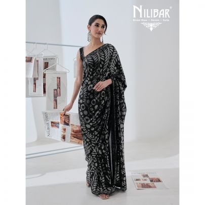Black Organza Saree