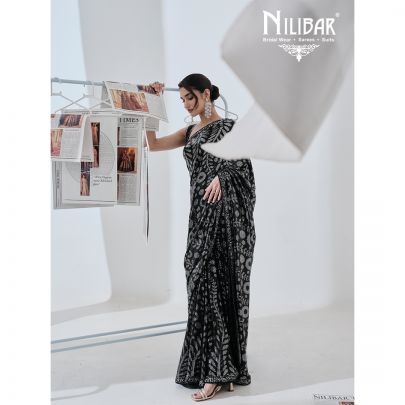 Black Organza Saree