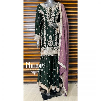 Green Lame Garara Suit