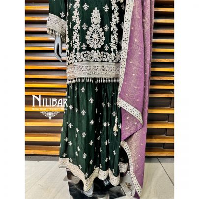 Green Lame Garara Suit