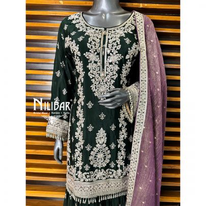 Green Lame Garara Suit