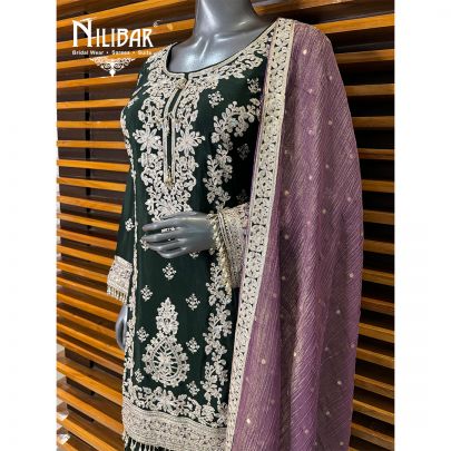 Green Lame Garara Suit