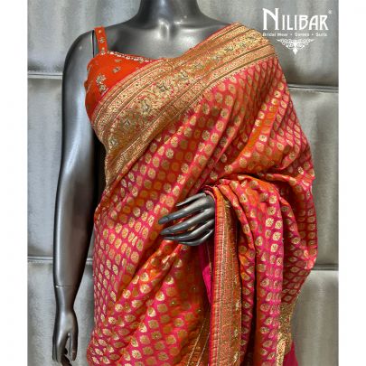 Orange Silk Saree