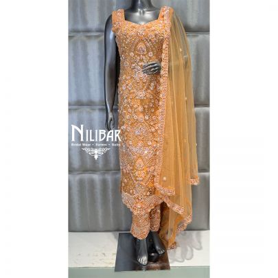 Orange Net Pant Suit