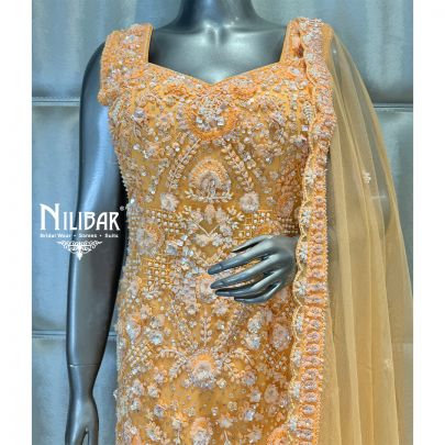 Orange Net Pant Suit