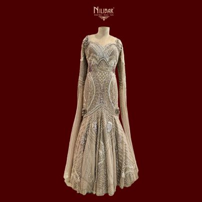 Almond Soft Net Gown
