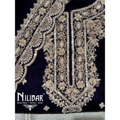 Voilet Velvet Unstitched Suit