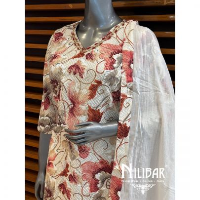 Cream Cotton Pant Suit