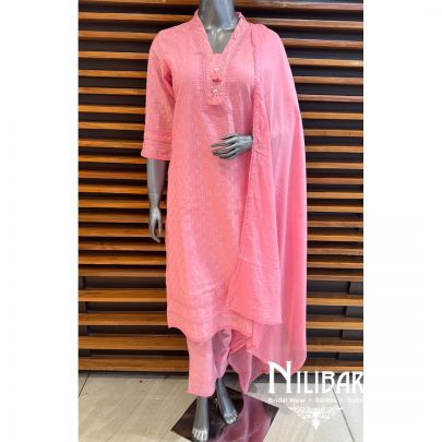 Pink Cotton Pant Suit