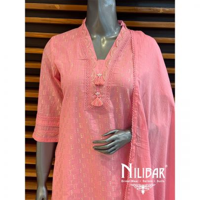 Pink Cotton Pant Suit