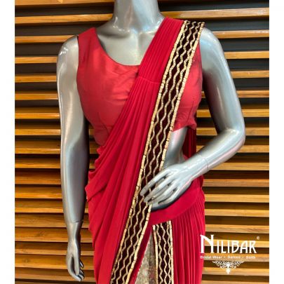 Maroon Lycra Saree