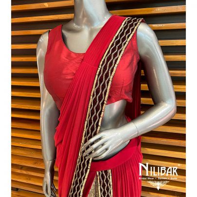 Maroon Lycra Saree