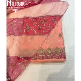 Rouche Embroidered Organza Suits Unstitched 3 Piece RCH21L 01-Pink - Luxury Collection