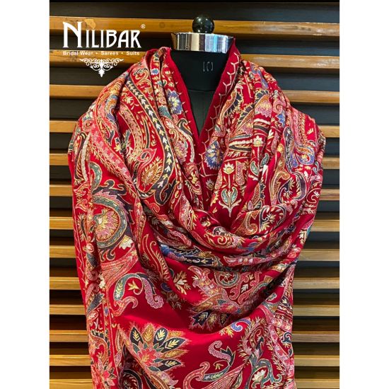 Crimson Red Pashmina Shawl
