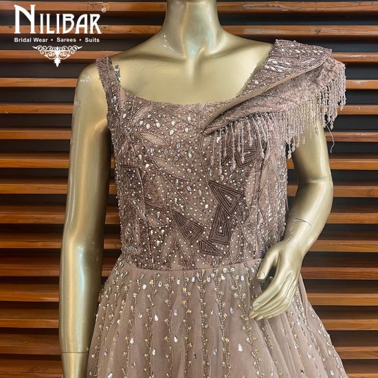 Rose gold net dress cheap