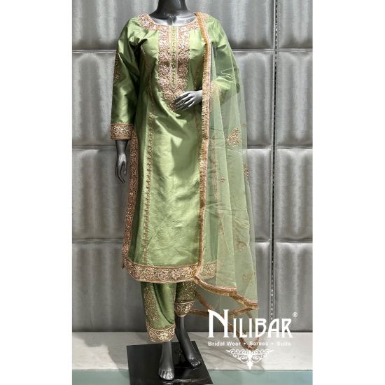 Light Green Silk Salwar Suit