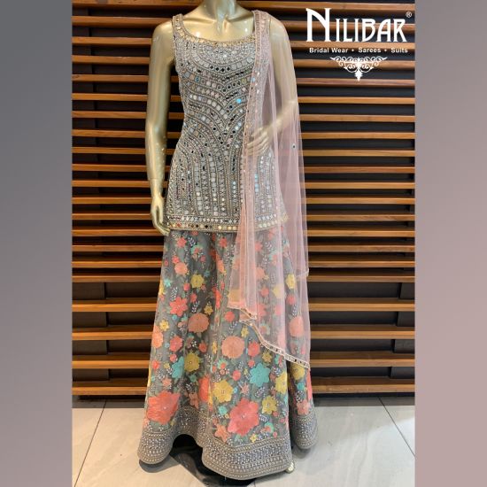 net sharara suit
