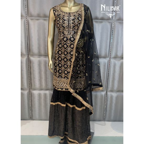 black sharara combination